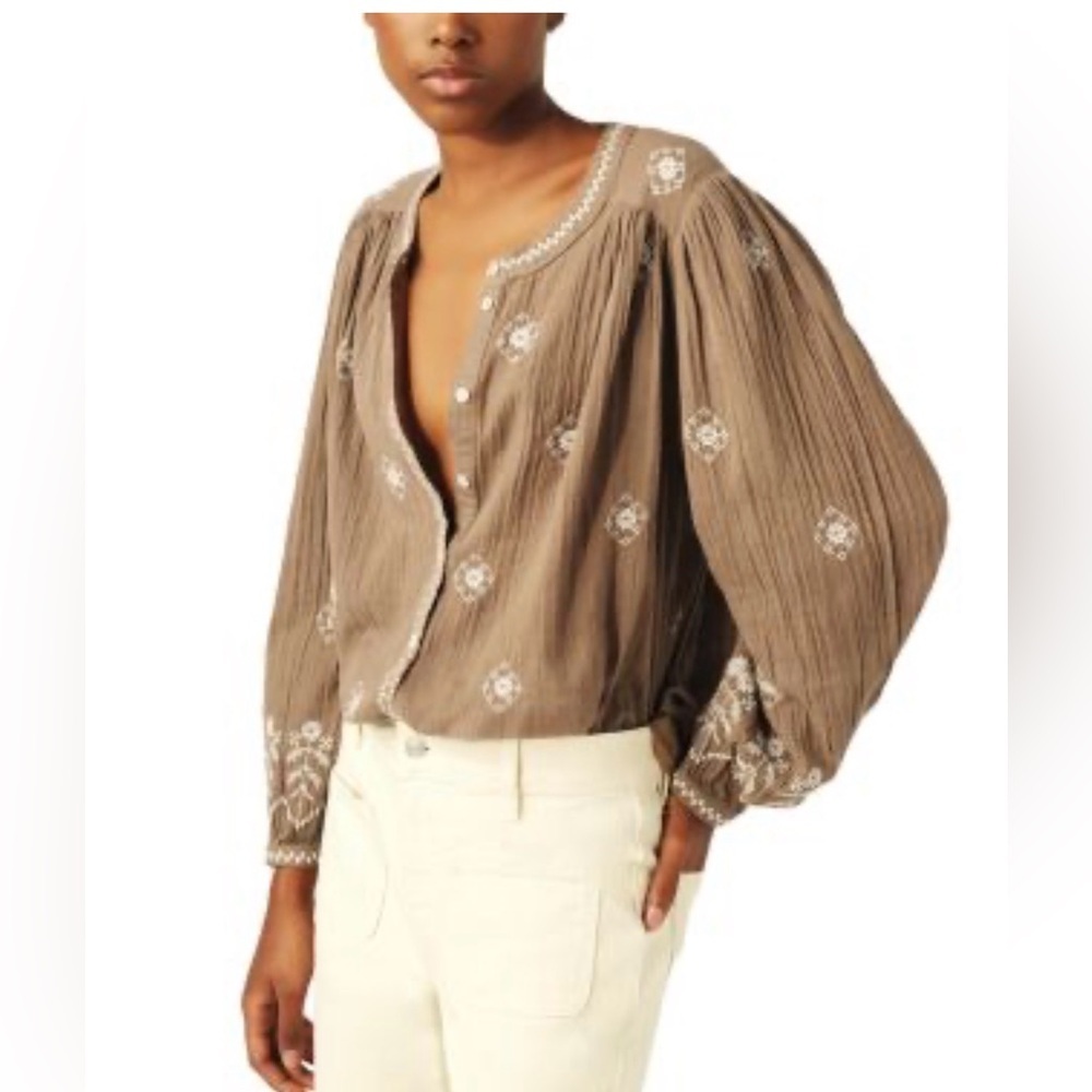 Ba&Sh Womens Duha Shirt, Brown